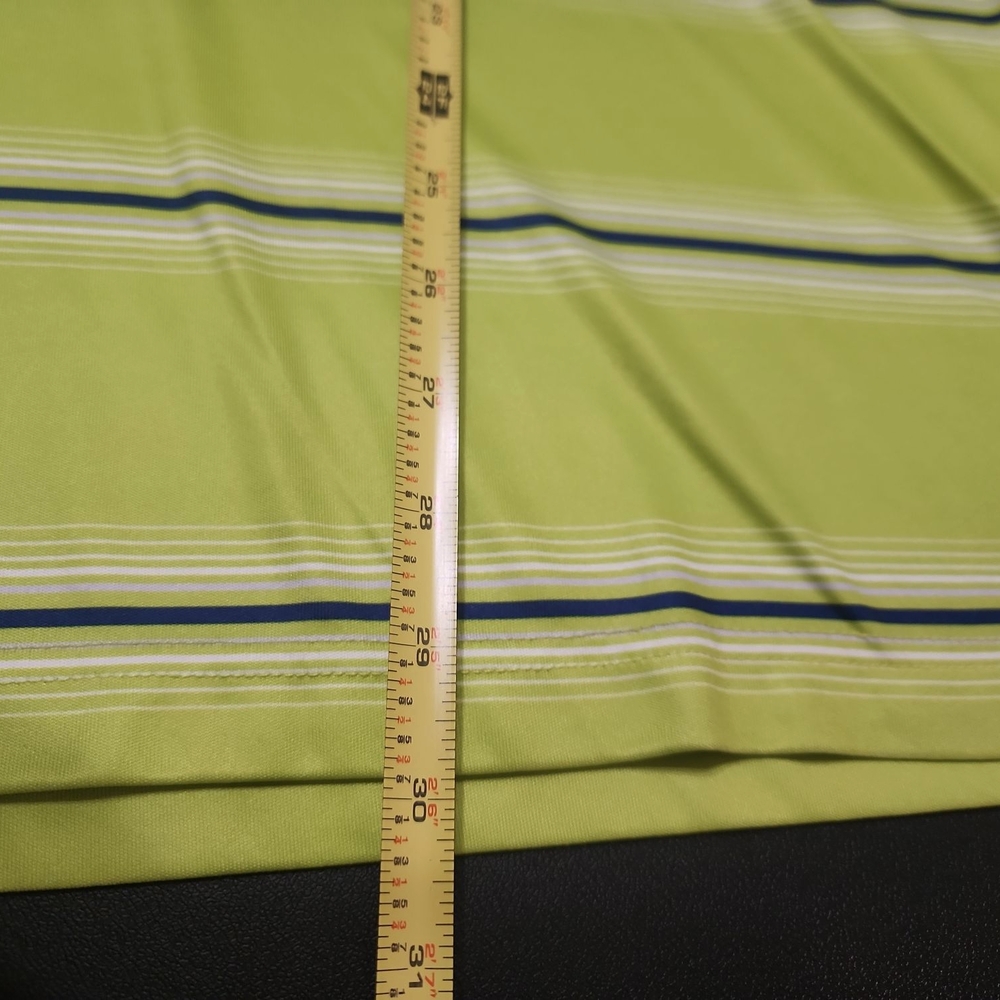 Cool Play Golf Pro Green Striped Men's Polo Shirt - Picture 8 of 9